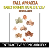 Apraxia Boom Cards - Early Consonants m, n, p, b, t, d - Fall Theme