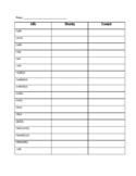 Anatomy Medical (C's) Prefixes/Suffixes Graphic Organizer w/ Key