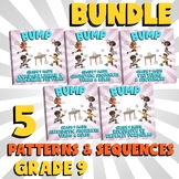 5 BUMP Games BUNDLE - Grade 9 No Prep Review Activity- Patterns & Sequences