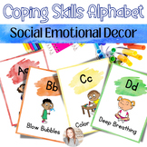 Coping Skills Alphabet Posters | Counseling Decor Feelings Posters