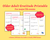 Major Life Event Gratitude Worksheets | Printable Activity for Many Ages