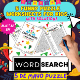 CINCO DE MAYO Word Search Puzzle Worksheet Activites for MAY THE 5TH