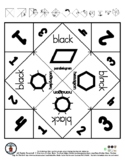 Black Color & Shapes - Cootie Catcher Fortune Teller - 1 pg *d