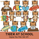 Tiger At School - Back To School Clipart Set
