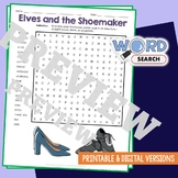 ELVES AND THE SHOEMAKER Word Search Puzzle Story, Book Review Activity