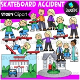 Skateboard Accident - Short Story Clip Art Set {Educlips Clipart}