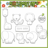 Zoo Animals Digital Stamps