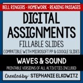 Waves and Sound Digital Assignments | Distance Learning & Digital Classrooms