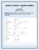 NOAH'S FLOOD: A BIBLE VOCABULARY WORD JUMBLE
