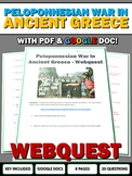 Peloponnesian War in Ancient Greece - Webquest with Key (Google Doc Included)