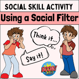 Social Skills Game: Using a Social Filter "Think it or Say it?" Boom Activity