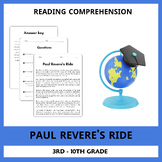 Paul Revere's Ride Reading Comprehension Passages & Questions Worksheets