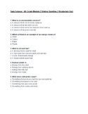 Twig Science 4th Grade Module 2 Driving Question 3 Vocabulary Quiz