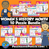 Women's History Month Word Search Puzzles & Coloring Activities BUNDLE