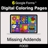 Missing Addends - Google Forms | Digital Coloring Pages