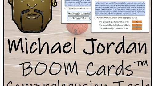 Michael Jordan BOOM Cards? Comprehension Activity | 3rd Grade & 4th Grade