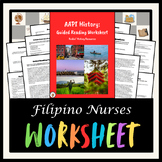 Filipino Nurses Guided Reading Worksheet - AAPI History