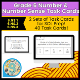 Grade 6 Math SOL Number and Number Sense, 2 sets, 40 Task Cards!