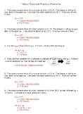 Water Potential Practice Problems