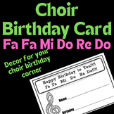 Birthday Decor & Card for the Choir Classroom