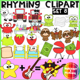 Rhyming Clipart Pairs Set 8  - Fun Rhyming Words Clipart