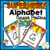 Superhero Alphabet Posters {Cursive}