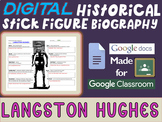 LANGSTON HUGHES Digital Stick Figure Biography for Black History Month