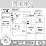 Weekly Biology Warm-Ups/Exit Tickets - GROWING