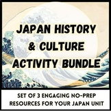 Japan Social Studies Bundle. 3 Engaging Japanese Culture Activities. Secondary.