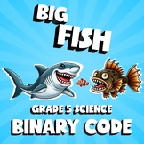 Binary Code BIG FISH Science Game - Grade 5 No Prep Review