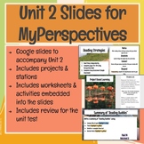 6th Grade Unit 2 Slides for MyPerspectives Curriculum