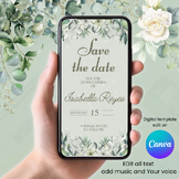 Elegant Quincea?era Save the Date Â¨C Minimal Floral Design