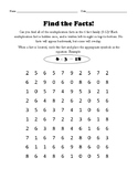 Multiplication Fact Search - Find the Facts - 6's