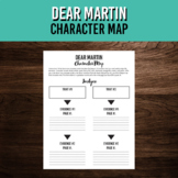 Dear Martin Character Map | Novel Study Activity