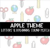 APPLE Theme Letter & Beginning Sound Match