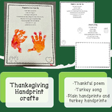 Thanksgiving Handprint Craft- Poem and Song
