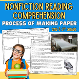 Process of Making Paper: 2nd & 3rd Grade Nonfiction Reading Passage & Worksheets