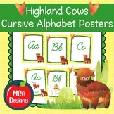 Highland Cows Cursive Alphabet Posters - TPT