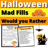 Halloween Activities Resource Mad Fills Would you Rather Group Games