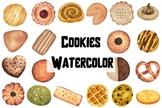 Watercolor Cookies, Biscuits Clipart