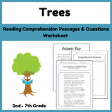 All About Trees: Reading Comprehension Passages & Questions Worksheet