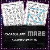 5th Grade Vocabulary Maze Bundle - Landforms