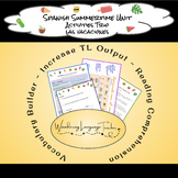 Spanish Summertime Vocabulary Speaking and Writing Chat Activity, Present Tense