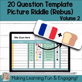 Editable Picture Riddle Template Self-Checking Digital Resource Activity Vol. 2
