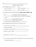 Algebraic Expressions Quiz