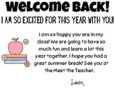 Back to School Postcard to Students