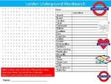 The London Underground Wordsearch Sheet Starter Activity Keywords Geography