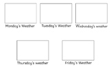 Weather recording chart for the week