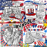 BUNDLE! Patriotic Craft & Coloring | 4th of July, Memorial Day, Activity for KÂ¨C3