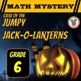 Halloween Math Mystery 6th Grade Math Review - Jumpy Jack-O-Lanterns CSI Math